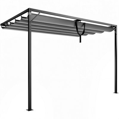 Onemill 2X3M Wall-Mounted Retractable Canopy Pergola For Outdoor Garden Balcony Deck - image 1