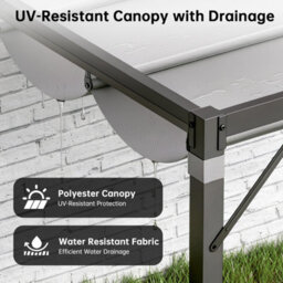 Onemill 2X3M Wall-Mounted Retractable Canopy Pergola For Outdoor Garden Balcony Deck - thumbnail 6