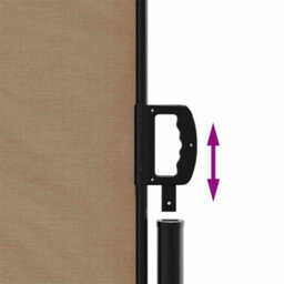 Walplus Retractable Side Awning Garden Sun Shade Canopy Gazebo For Back Door, Porch, Patio Taupe 180X600 Cm - thumbnail 6