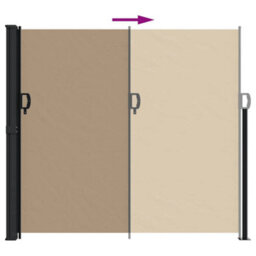 Walplus Retractable Side Awning Garden Sun Shade Canopy Gazebo For Back Door, Porch, Patio Taupe 180X600 Cm - thumbnail 5