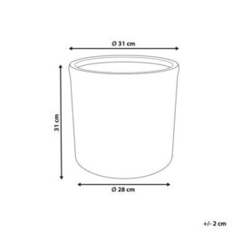 Beliani  Plant Pot Voula 31 Cm Brown - thumbnail 3