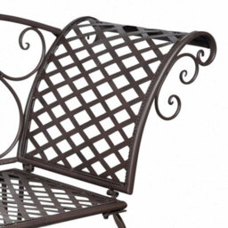 Berkfield Garden Chaise Lounge 128 Cm Steel Antique Brown - thumbnail 4