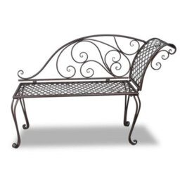 Berkfield Garden Chaise Lounge 128 Cm Steel Antique Brown - thumbnail 2