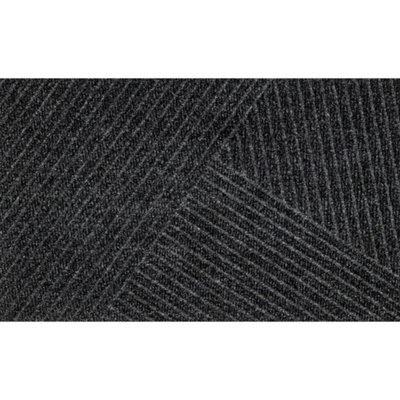 Kleen-Tex Wash + Dry Dune Stripes Dark Grey 45X75 - image 1