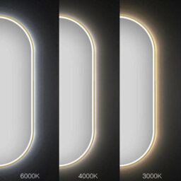 Mirror Led Rea Led Ovl 50X100Cm Brush Gold, Glass - thumbnail 5
