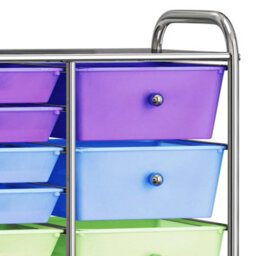 Walplus Xxl 15-Drawer Mobile Storage Trolley Multicolour Plastic - thumbnail 6