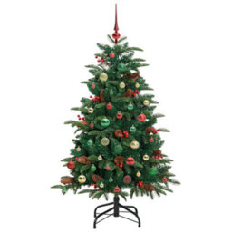 Vidaxl Artificial Christmas Tree With Led Strip Lights Green 150 Cm - thumbnail 6