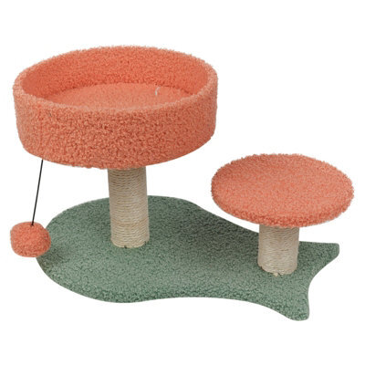 Urbn-Living Urbnliving 38Cm Height Cat Scratch Tree On Stand With Hanging Ball Kitten Claws Scratcher Play Toy Pad - image 1