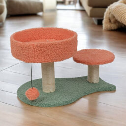Urbn-Living Urbnliving 38Cm Height Cat Scratch Tree On Stand With Hanging Ball Kitten Claws Scratcher Play Toy Pad - thumbnail 3