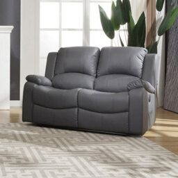 Glendale 150Cm Wide 2 Seat Grey Bonded Leather Electrically Operated 2 Seat Recliner Sofa - thumbnail 1