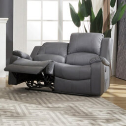 Glendale 150Cm Wide 2 Seat Grey Bonded Leather Electrically Operated 2 Seat Recliner Sofa - thumbnail 2