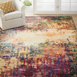 Aspire Homeware Modern Low Pile Area Rug, Non-Slip Living Room Hallway Runner Rugs, Vibrant Design (L)150Cm X (W)80Cm - thumbnail 2