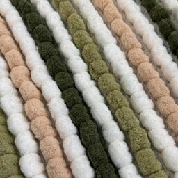 Allure Bath Fashions Chunky Bobble Striped Two Piece Bath Mat Set - Green - thumbnail 5