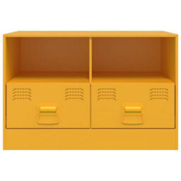 Berkfield Tv Cabinets 2 Pcs Mustard Yellow 67X39X44 Cm Steel - thumbnail 5
