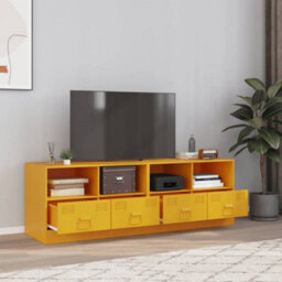 Berkfield Tv Cabinets 2 Pcs Mustard Yellow 67X39X44 Cm Steel