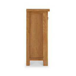 Zelah Oak Small Sideboard Cabinet With Baskets Fully Assembled - By Roseland Furniture - thumbnail 4