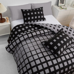 Grace Single Duvet Cover Set Premium Brushed Microfiber Duvet Cover Single 2 Pcs Ultrasoft Hypoallergenic With Zipper Closure - thumbnail 3