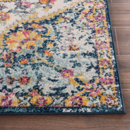 Livabliss Elaziz-Vintage Pink Blue Orange Yellow Traditional Boho Living Dining Bedroom Rug 140 X 200 Cm Easy Care, Non Shedding - thumbnail 5