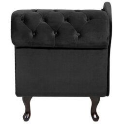 Beliani Right-Hand Chaise Longue Nimes Velvet Black - thumbnail 7