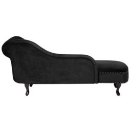 Beliani Right-Hand Chaise Longue Nimes Velvet Black - thumbnail 6