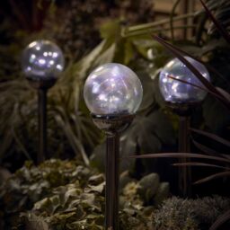 Smart Garden Glass, Plastic & Stainless Steel Iridescent Effect Solar-Powered Outdoor Led Lantern - thumbnail 4