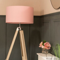 Valuelights Clipper Modern Distressed Wood And Silver Chrome Tripod Floor Lamp Base - thumbnail 2