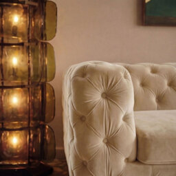 Monaco Chesterfield 3 Seater Chaise Sofa Cream Velvet L Shaped Corner Chaise- Right Hand Deep Buttoned Upholstery Couch Lounge - thumbnail 2