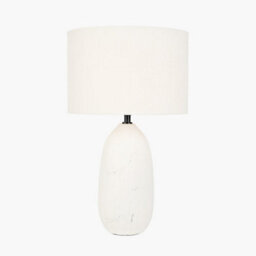 Pacific Lifestyle White Vintage Textured Ceramic Table Lamp - thumbnail 3