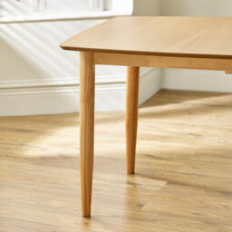 Furniturebox Leif Oak Effect Wood Extending Dining Table With 8 Tan Delta Chairs - thumbnail 8