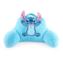 Disney Character Faux Fur Bed Rest, Stitch Cushion Soft Plush Character Pillow With Carry Handle, Kids Bedroom & Lounge Support - thumbnail 2