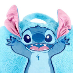 Disney Character Faux Fur Bed Rest, Stitch Cushion Soft Plush Character Pillow With Carry Handle, Kids Bedroom & Lounge Support - thumbnail 6