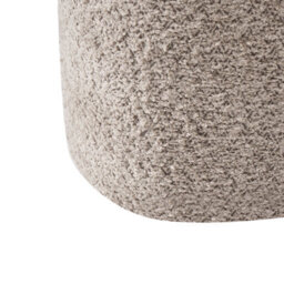 Wyld And Coco Lumihome Heart-Shaped Pouffe In Light Brown Chenille, Compact Accent Seat For Living Room And Bedroom - thumbnail 7