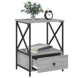 Berkfield Bedside Tables 2 Pcs Grey Sonoma 50X41X65 Cm Engineered Wood - thumbnail 4