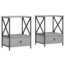 Berkfield Bedside Tables 2 Pcs Grey Sonoma 50X41X65 Cm Engineered Wood - thumbnail 2