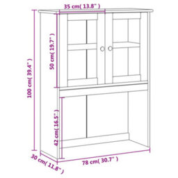 Berkfield Durable Dresser Top Vigo White 78X30X100 Cm Solid Wood Pine - thumbnail 9