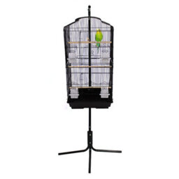 Actiaspet Metal Bird Cage Stand Black For Tall Cage - thumbnail 2