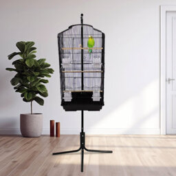Actiaspet Metal Bird Cage Stand Black For Tall Cage - thumbnail 4