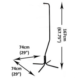 Actiaspet Metal Bird Cage Stand Black For Tall Cage - thumbnail 3