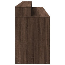 Berkfield Desk With Led Lights Brown Oak 200X55X91 Cm Engineered Wood - thumbnail 7