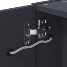 Berkfield Bathroom Mirror Cabinet With Led Light Grey 45X13X52 Cm - thumbnail 9