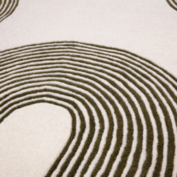 Green Handmade Modern Abstract 12-14mm Thick Stain-Resistant Rug For Bedroom, Living Room, & Dining Room-120Cm X 170Cm - thumbnail 2