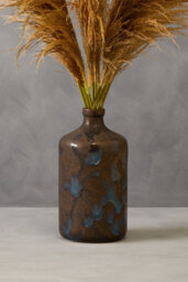 Orsina Brown Bottle Vase, Boho Chic Decorative Vase, Modern And Contemporary Stoneware Tall Vase, Large Vase Decor - thumbnail 2