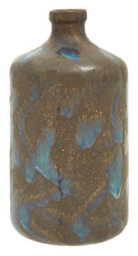 Orsina Brown Bottle Vase, Boho Chic Decorative Vase, Modern And Contemporary Stoneware Tall Vase, Large Vase Decor