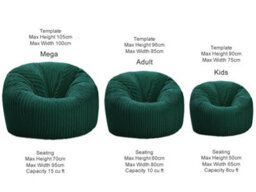 Beautiful Beanbags Xxl Mega Classic Jumbo Cord Beanbag - thumbnail 3