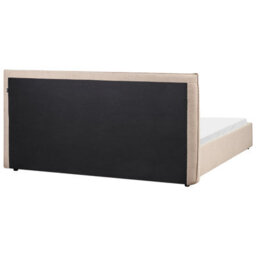 Beliani Bed Boucle Lavaur 180 X 200 Cm (Eu Super King) Taupe - thumbnail 6
