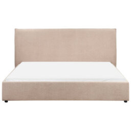 Beliani Bed Boucle Lavaur 180 X 200 Cm (Eu Super King) Taupe - thumbnail 5