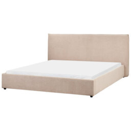 Beliani Bed Boucle Lavaur 180 X 200 Cm (Eu Super King) Taupe - thumbnail 4