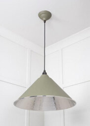 From the Anvil Hammered Nickel Hockley Pendant In Tump - thumbnail 5