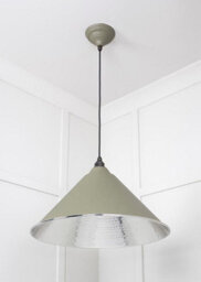 From the Anvil Hammered Nickel Hockley Pendant In Tump - thumbnail 4