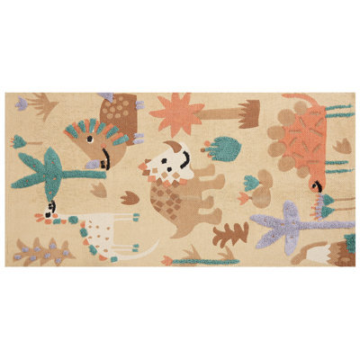 Beliani Kids Rug Stabat Multicolour 80 X 150 Cm Cotton - image 1
